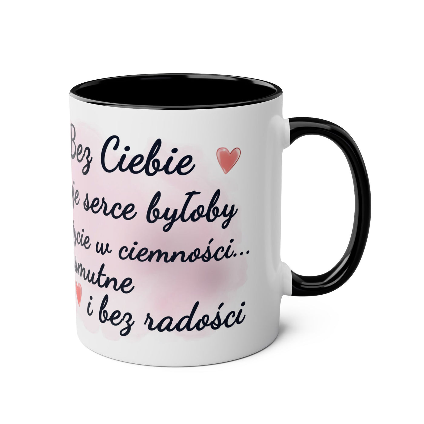 Biały Słodki Króliczek Kubek Dwukolorowy