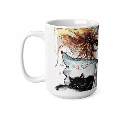 Whimsical Cat Lover Coffee Mug - 11oz & 15oz Ceramic Cups