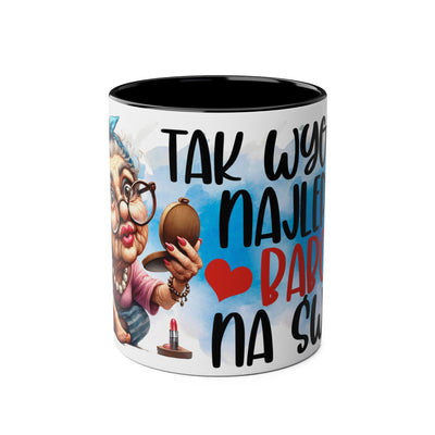 Najlepsza Babcia Kubek Dwukolorowy