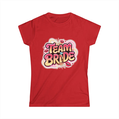 Team Bride Women's Softstyle Tee - Perfect for Bachelorette Parties