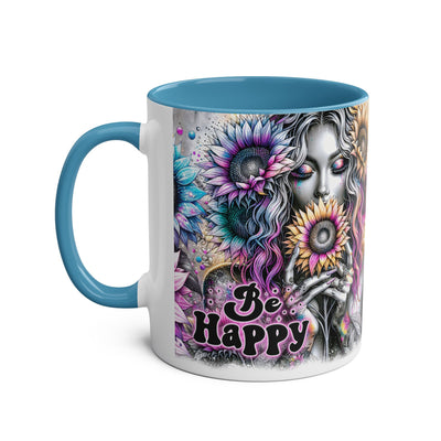 Be Happy Two-Tone Afirmation Mug