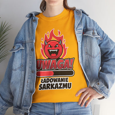 Uwaga! Ładowanie sarkazmu, zabawna koszulka