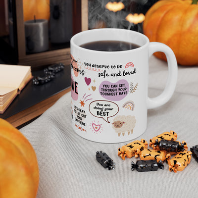 Mug - Self Love White Ceramic Coffee Mug - Inspirational Quotes for Daily Motivation - 11oz & 15oz