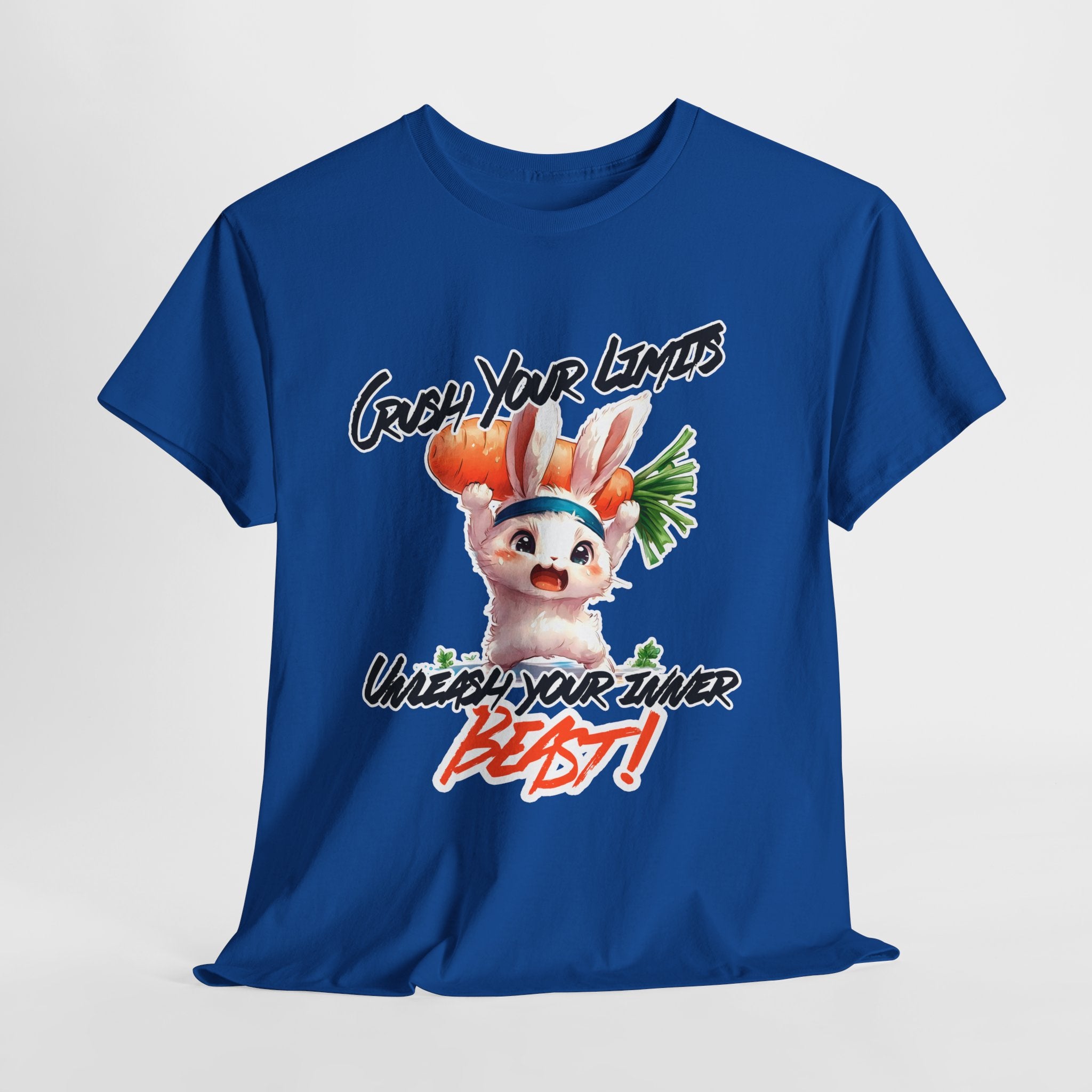 Motivational Unisex Heavy Cotton Tee - 'Crush Your Limits'