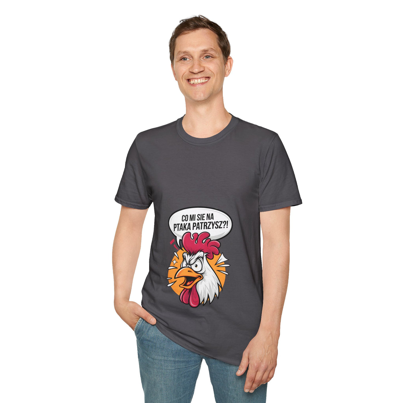 "Czego mi się na ptaka patrzysz" Koszulka, Funny T-Shirt