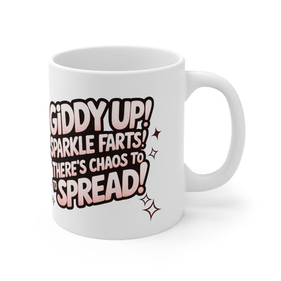 Giddy Sparkles Unicorn Cat Ceramic Coffee Cup - Fun 11oz & 15oz Mugs for Cat Lovers