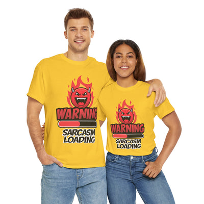 Funny Sarcastic Warning Tee - Unisex Heavy Cotton T-Shirt