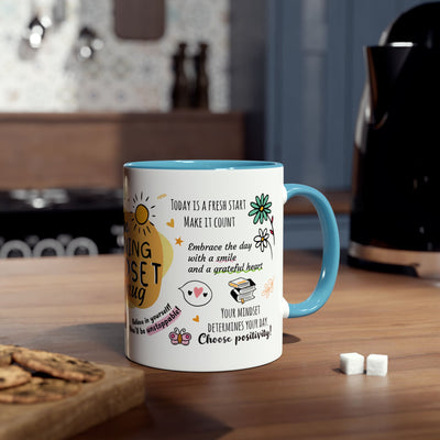 Inspirational Morning Mindset Coffee Mug - Two-Tone 11oz