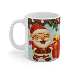 Festive Christmas Mug with Santa and Gifts Design, Holiday Coffee Cup, Cute Winter Drinkware, Perfect Gift for Christmas, Santa Mug
