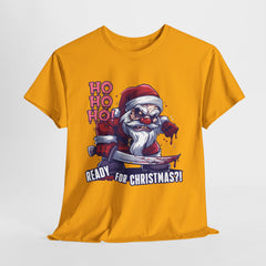 Funny Scary Christmas T-Shirt “Ho Ho Ho – Ready for Christmas?!” | Cool Santa Graphic Tee for Men & Women