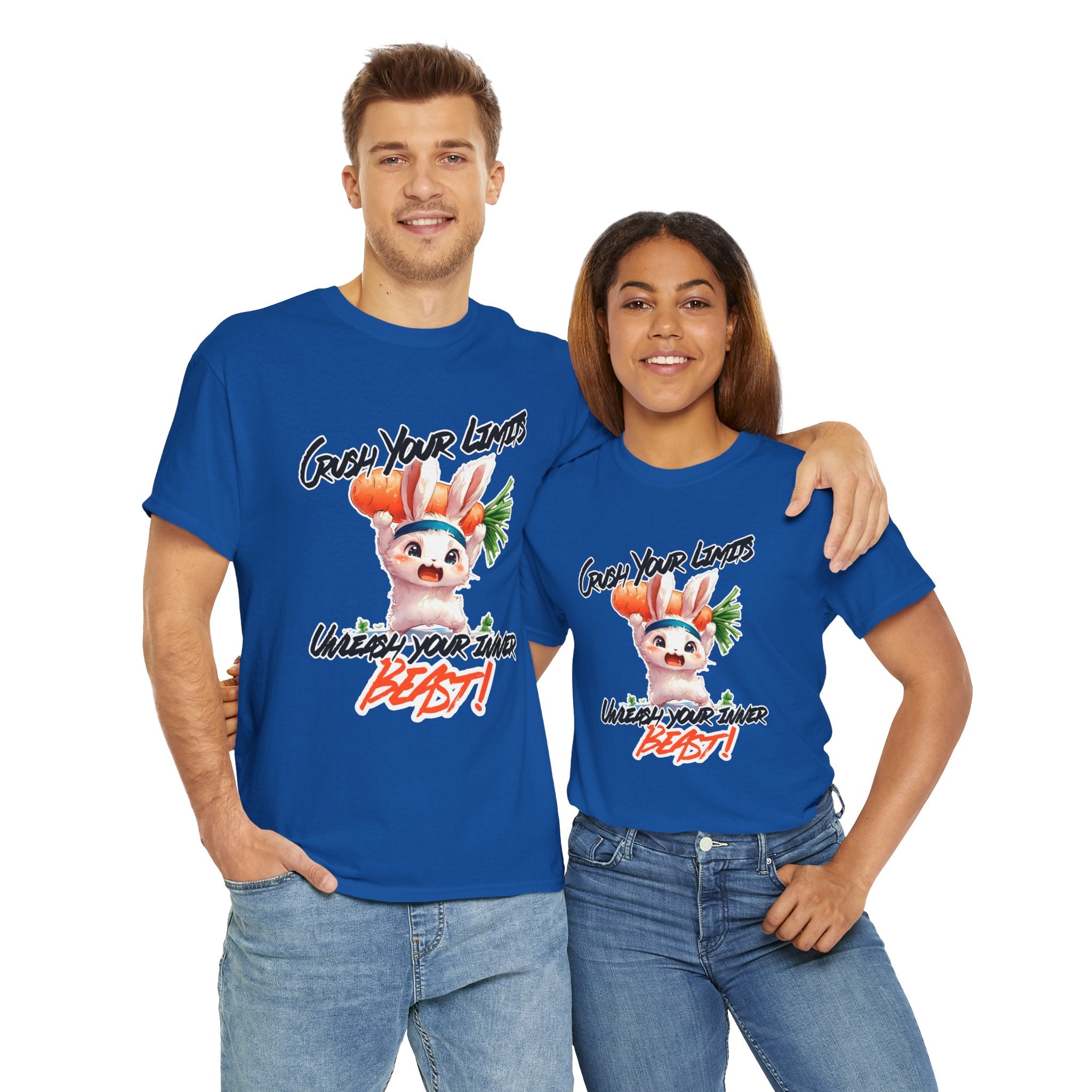 Motivational Unisex Heavy Cotton Tee - 'Crush Your Limits'