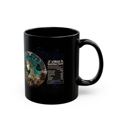Virgo Astrology Mug - Celestial Nutrition Facts Black Coffee Cup