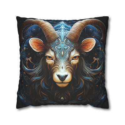 Artistic Capricorn Zodiac Poly Canvas Pillowcase - Zodiac Home Decor