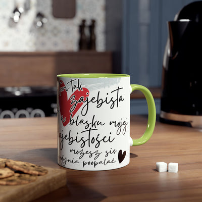 Chic Two-Tone Coffee Mug - Heart Design, Love Quote | Perfect Gift for Friends & Loved Ones