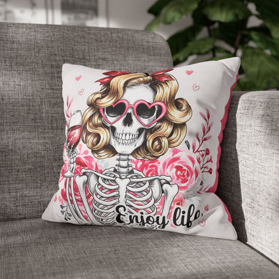 Enjoy Life Pillowcase – Chic Decor for Fun Celebrations