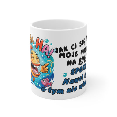 Zabawny Kubek Biały dla Wędkarza - Ceramic Coffee Cups 11oz & 15oz
