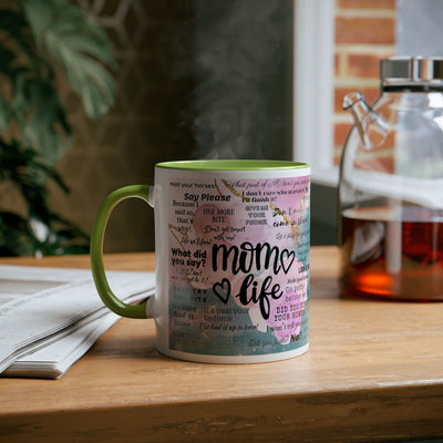 Mom Life Two-Tone Coffee Mugs, 11oz