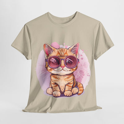 Cute Cat T-shirt, Cat with a Sunglasses Shirt