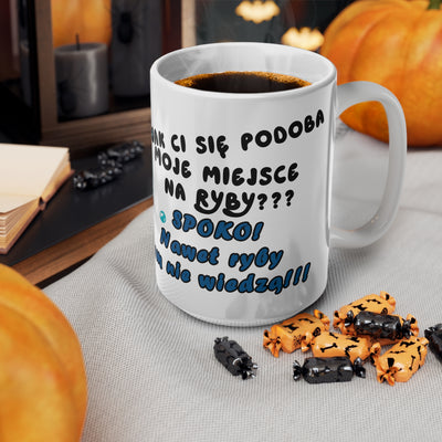 Zabawny Kubek Biały dla Wędkarza - Ceramic Coffee Cups 11oz & 15oz