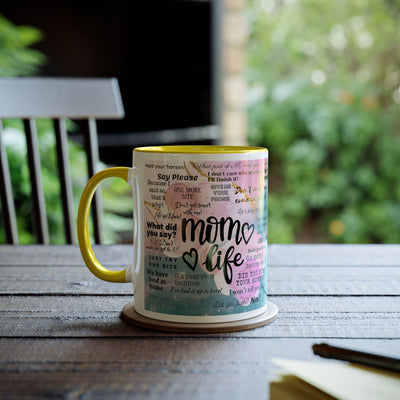 Mom Life Two-Tone Coffee Mugs, 11oz