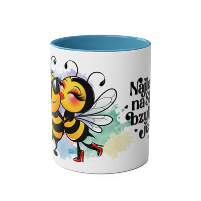 Najlpesze na stres...Kubek Dwukolorowy, Couple Coffee Mug - Two-Tone 11oz