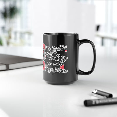 Mug - Jestem tak Zajebista - Black Coffee Mug - Fun Skull Design for Coffee Lovers