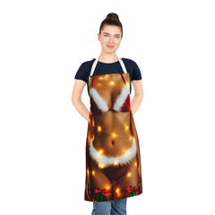 Festive Holiday Apron, Christmas Cooking Apron, Adult Christmas Gift, Fun Kitchen Accessory, Unique Chef Apron, Holiday Party Attire