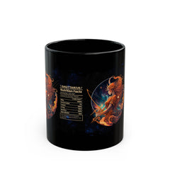 Sagittarius Horoscope Nutrition Facts Black Mug - 11oz & 15oz