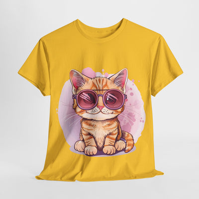 Cute Cat T-shirt, Cat with a Sunglasses Shirt