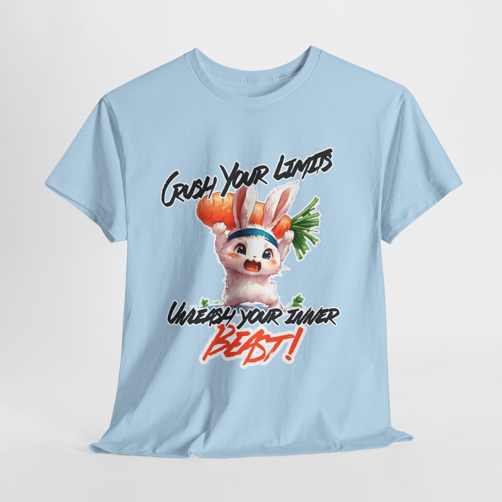 Motivational Unisex Heavy Cotton Tee - 'Crush Your Limits'