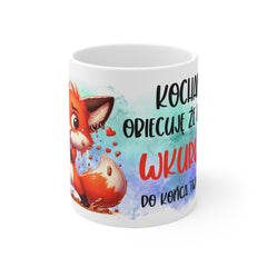 Zakochany Lisek Biały Kubek Ceramiczny / Dway Rozmiar
