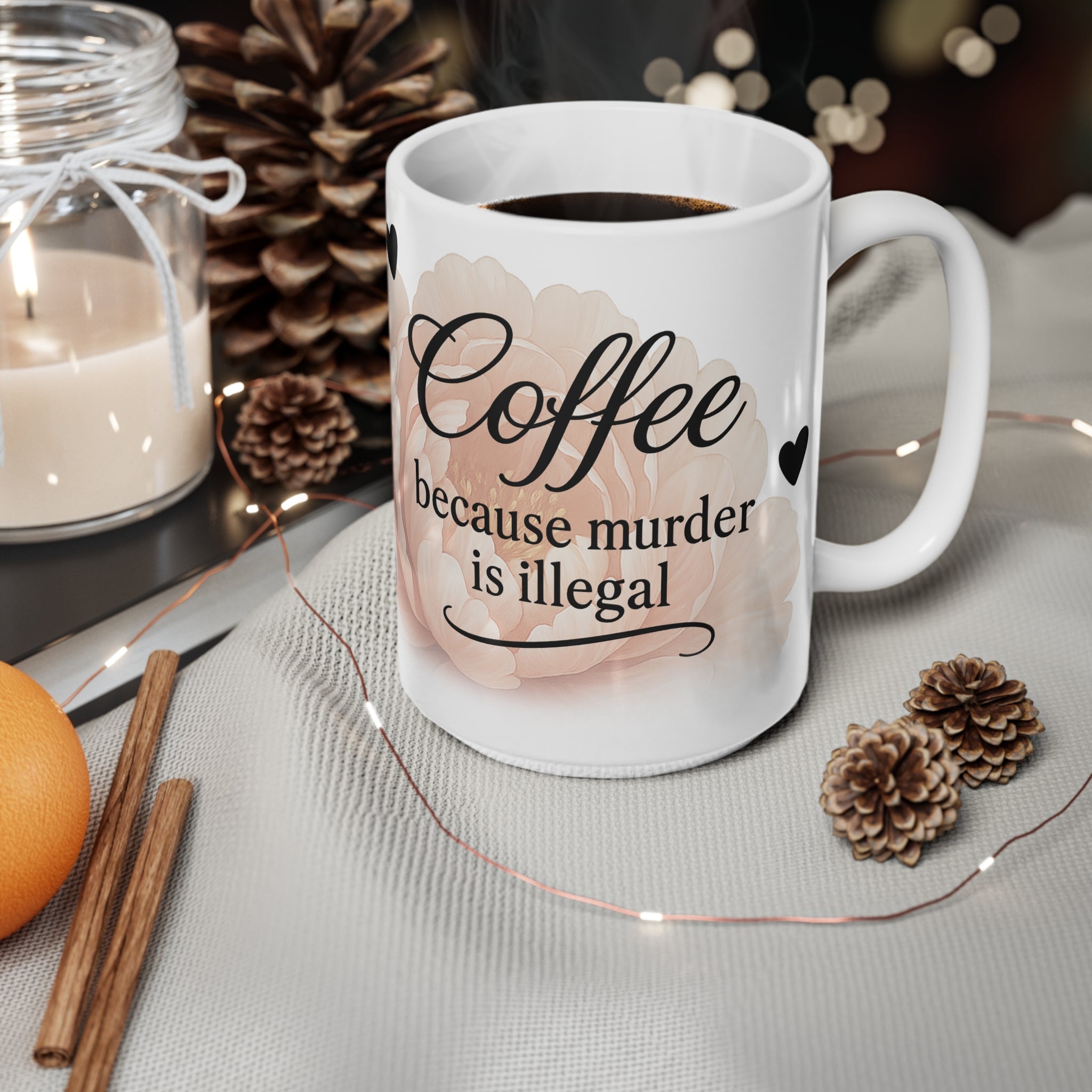 Ceramic Coffee Mug, Playful Coffee Lover Gift, Cute Coffee Cup, Morning Mug, Coffee Addict Present, Lifestyle Drinkware