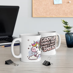 Giddy Sparkles Unicorn Cat Ceramic Coffee Cup - Fun 11oz & 15oz Mugs for Cat Lovers