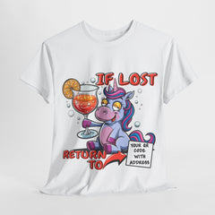 Unisex Whimsical Lost Unicorn Design z kodem QR