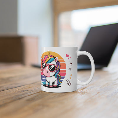 Mug - Born to Be Awesome Unicorn Ceramic Coffee Mug - Fun 11oz & 15oz Cups