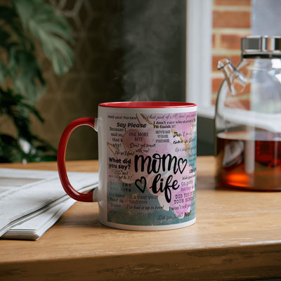 Mom Life Two-Tone Coffee Mugs, 11oz