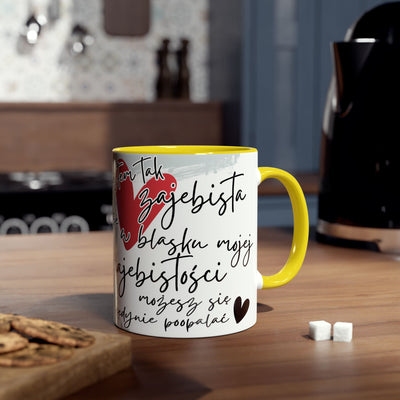 Chic Two-Tone Coffee Mug - Heart Design, Love Quote | Perfect Gift for Friends & Loved Ones