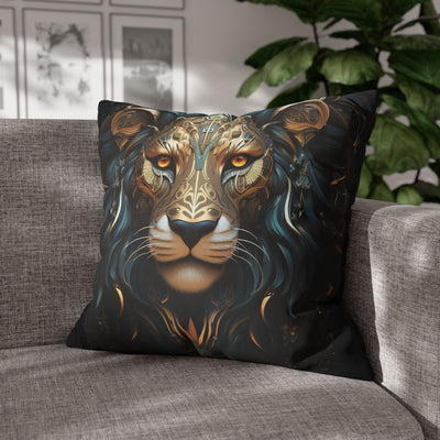 Majestic Leo Zodiac Decorative Pillowcase - Boho Style Cushion Cover