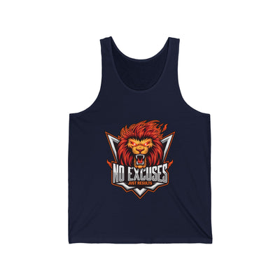 No Excuses Unisex Jersey Tank - Motivational Fitness Apparel