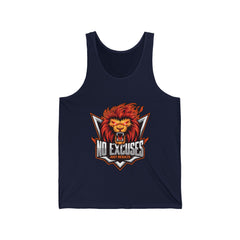 No Excuses Unisex Jersey Tank - Motivational Fitness Apparel