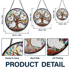 Family Unbreakable Bond Tree Of Life - Personalized Stained Glass Window Hanging Suncatcher
