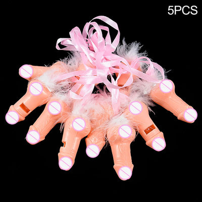 5/10pcs Bachelorette Party Whistles With Feather Plastic Novelty Nude Funny Sex Toys For Bar Hen Night Party Supplies Cock Penis