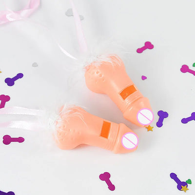 5/10pcs Bachelorette Party Whistles With Feather Plastic Novelty Nude Funny Sex Toys For Bar Hen Night Party Supplies Cock Penis
