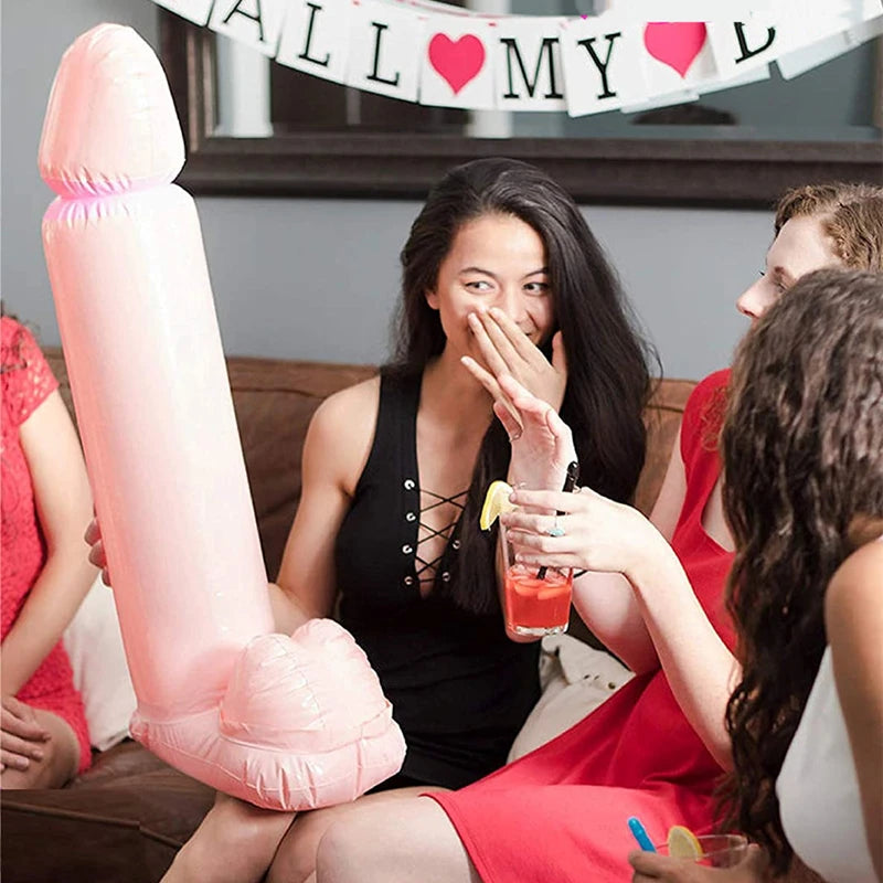 Funny Inflatable Penis Balloon Willy Bachelorette Party, Bachelorette Prank Toy Party Prop Game Event Decorations for Women Girl