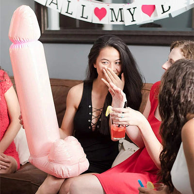 Funny Inflatable Penis Balloon Willy Bachelorette Party, Bachelorette Prank Toy Party Prop Game Event Decorations for Women Girl