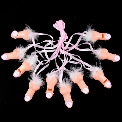 5/10pcs Bachelorette Party Whistles With Feather Plastic Novelty Nude Funny Sex Toys For Bar Hen Night Party Supplies Cock Penis