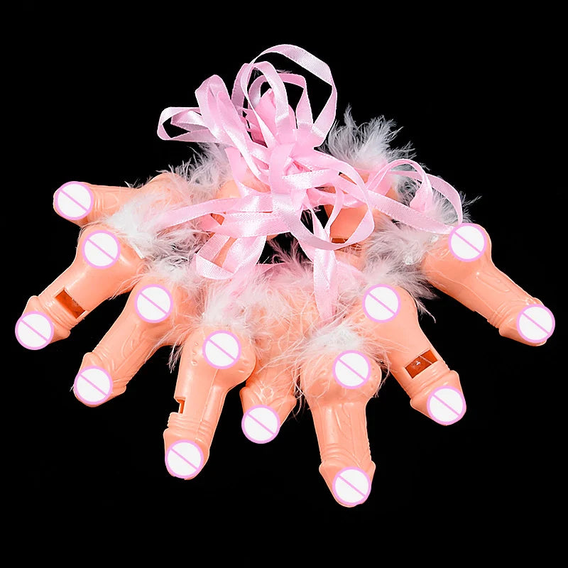 5/10pcs Bachelorette Party Whistles With Feather Plastic Novelty Nude Funny Sex Toys For Bar Hen Night Party Supplies Cock Penis