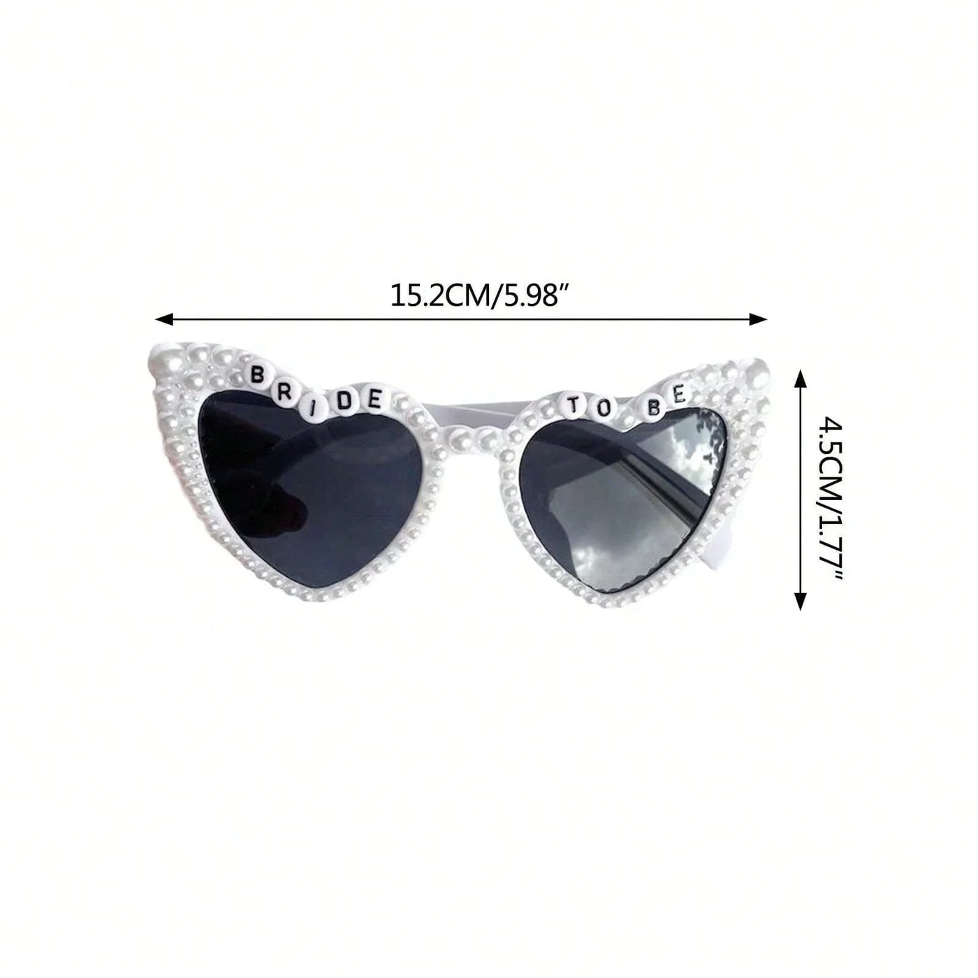 1Pair Bachelorette Party Bride Sunglasses Heart Shaped Glasses for Women Bridesmaid Bride Photo Tools Party Gift Accessories