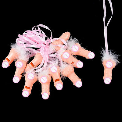 5/10pcs Bachelorette Party Whistles With Feather Plastic Novelty Nude Funny Sex Toys For Bar Hen Night Party Supplies Cock Penis