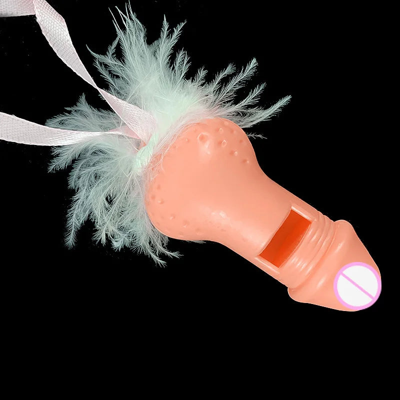 5/10pcs Bachelorette Party Whistles With Feather Plastic Novelty Nude Funny Sex Toys For Bar Hen Night Party Supplies Cock Penis